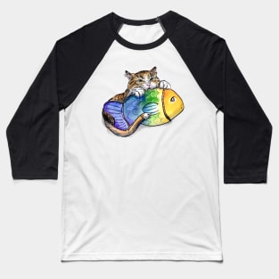 Cat Fangs Baseball T-Shirt